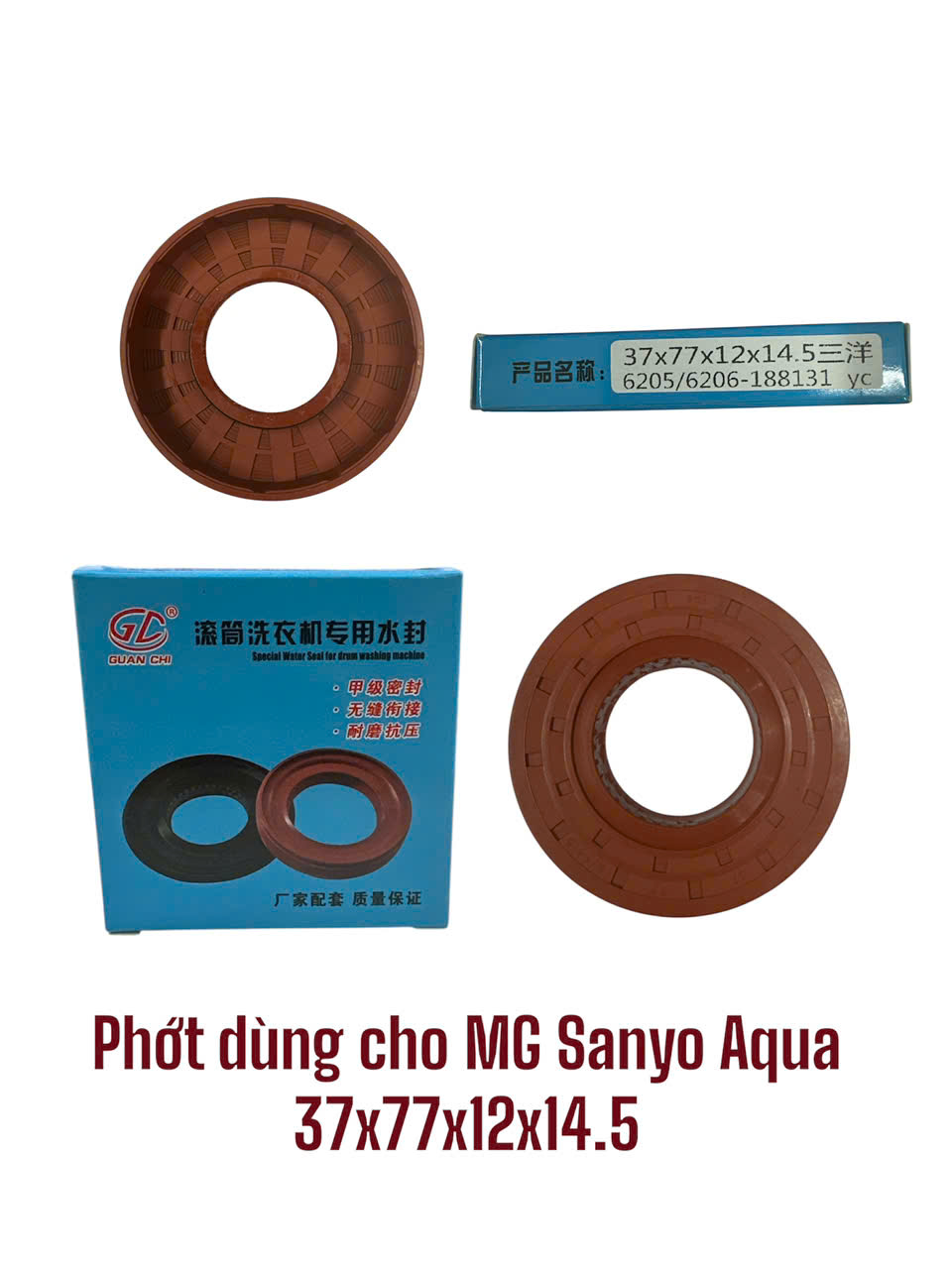 Phớt dùng cho máy giặt Sanyo Aqua (37x77x12x14.5)