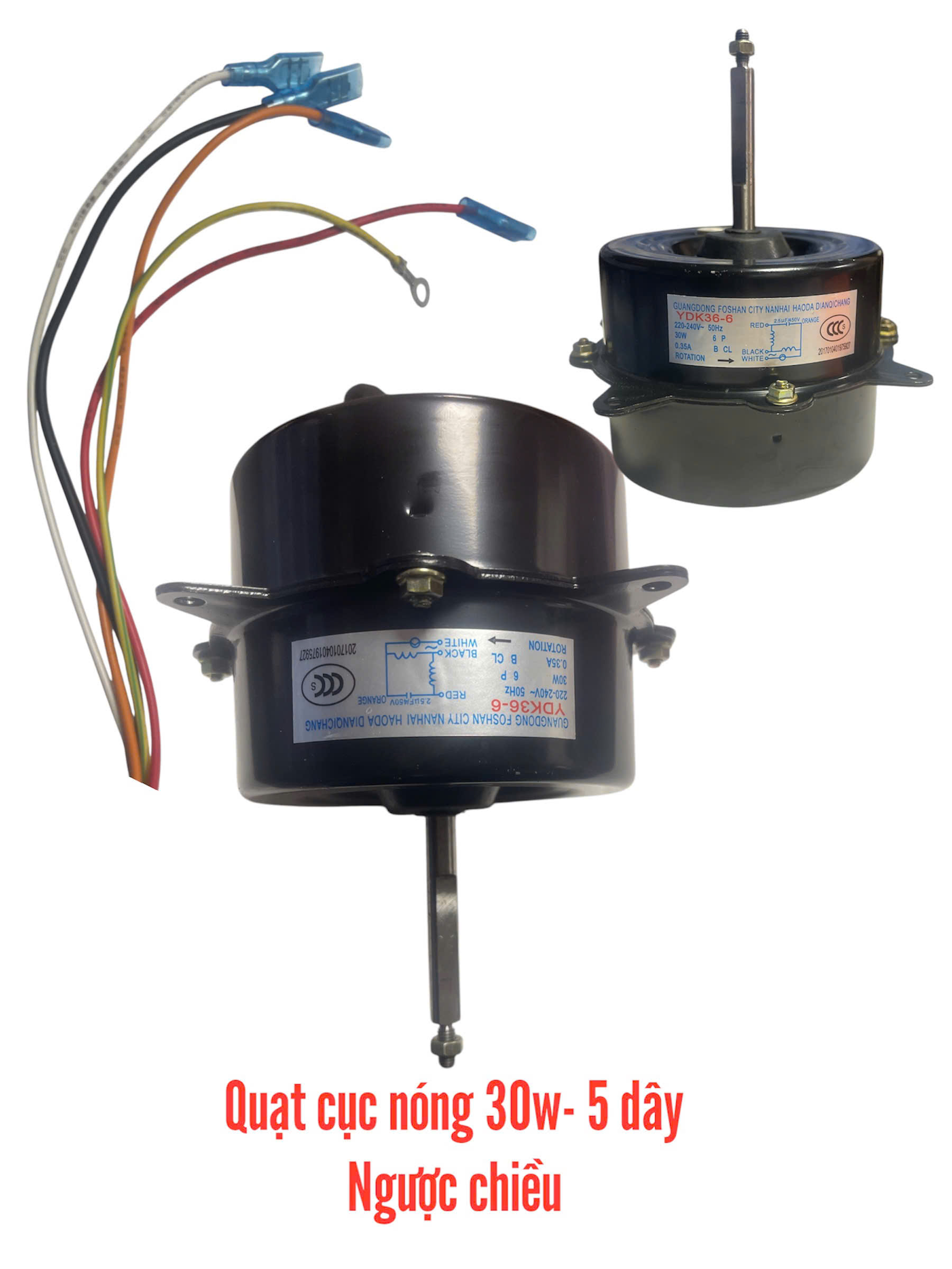 Quạt cục nóng công suất 30W loại 5 dây ngược chiều