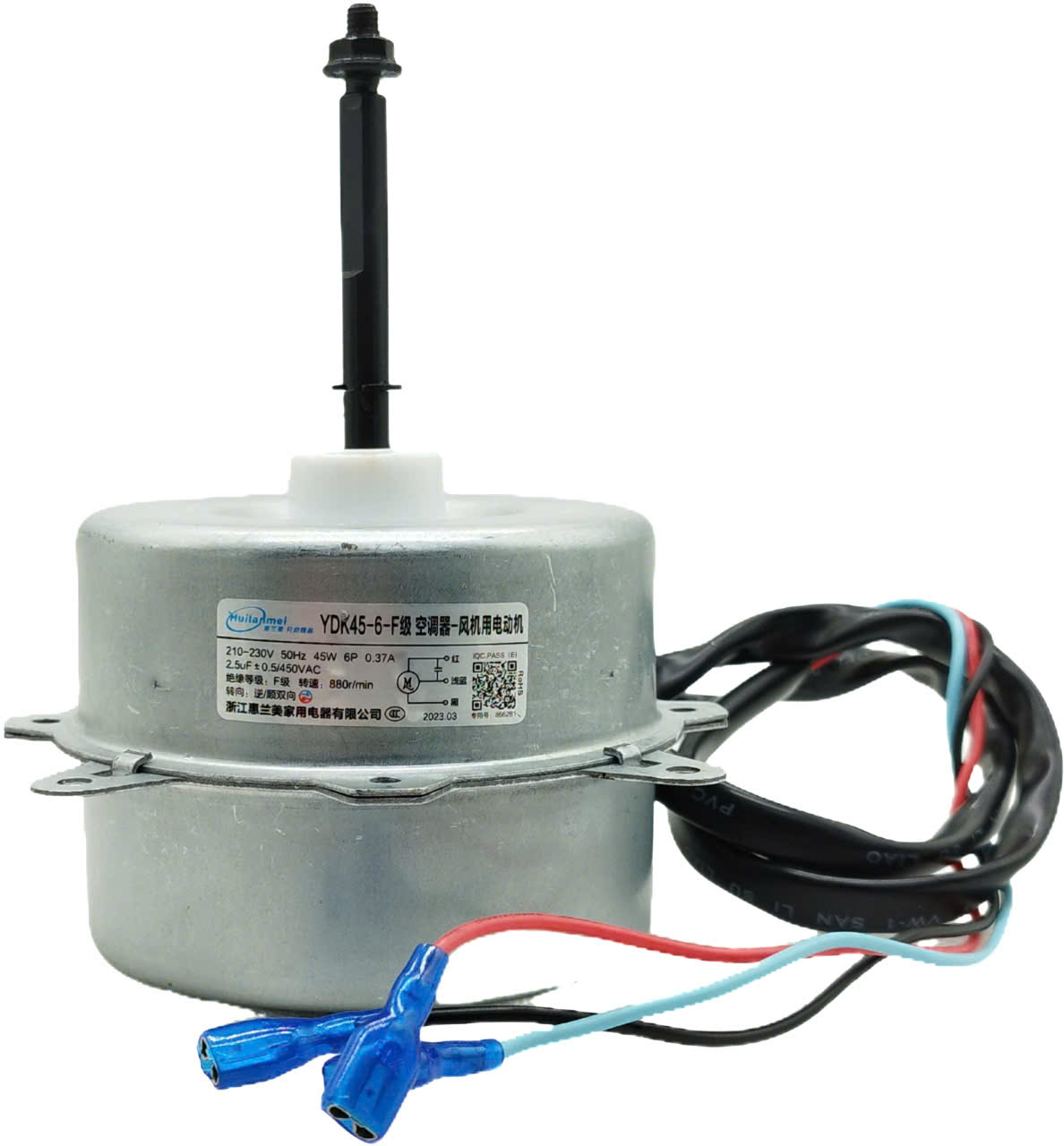 Quạt dàn nóng dùng cho máy điều hòa 45w 3 dây ngược chiều trục 6.5cm dây nhôm
