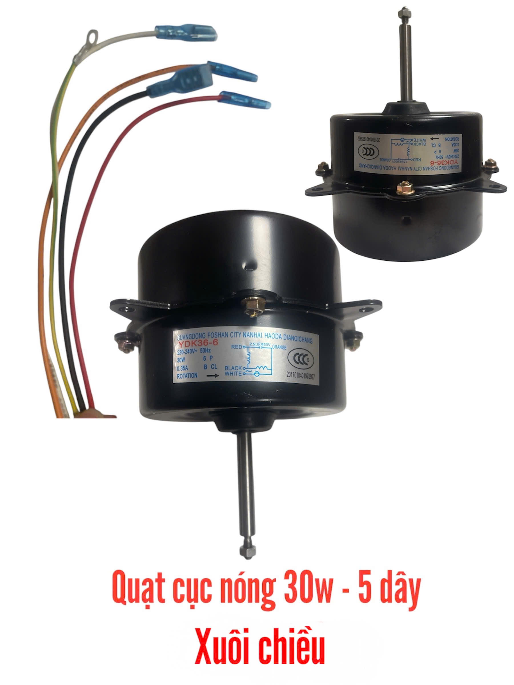 Quạt cục nóng công suất 30W loại 5 dây xuôi chiều