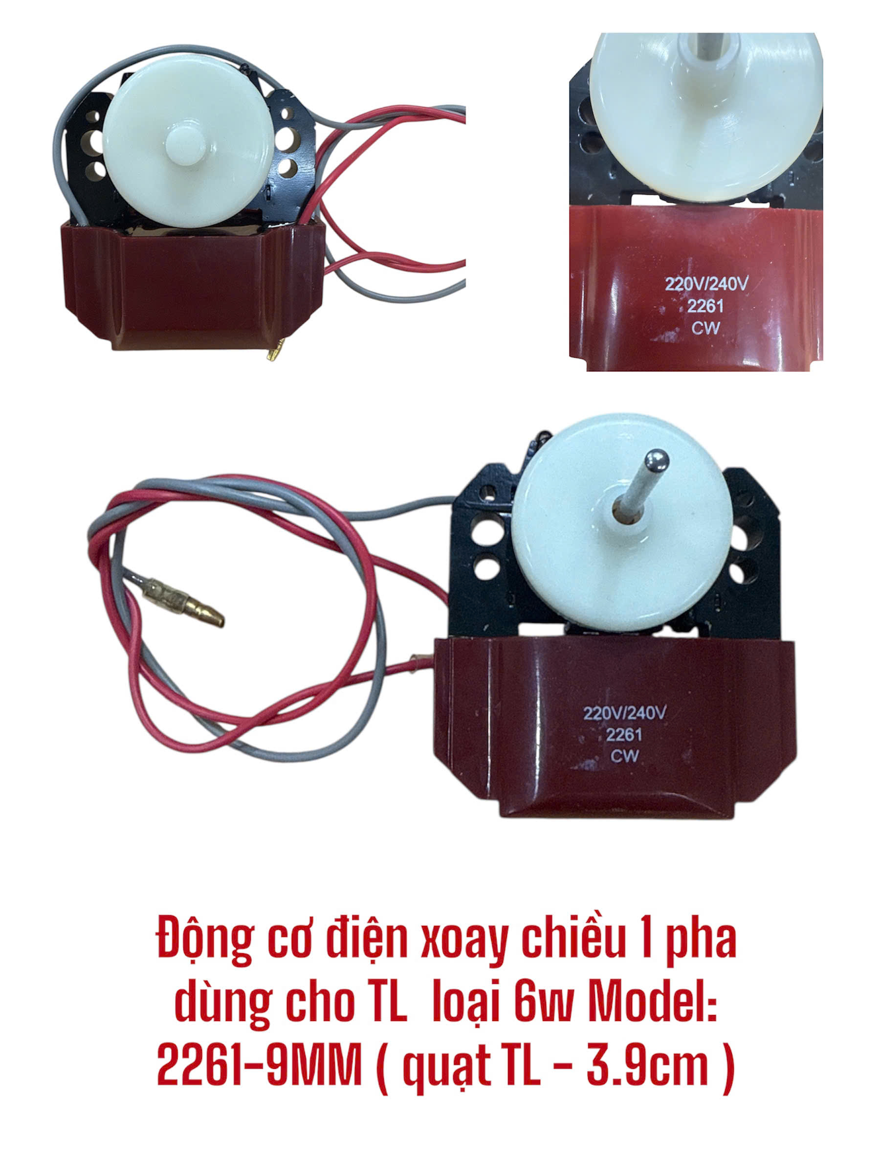 Quạt dùng cho tủ lạnh loại 6w Model: 2261-9MM (quạt tủ lạnh – 3.9cm)