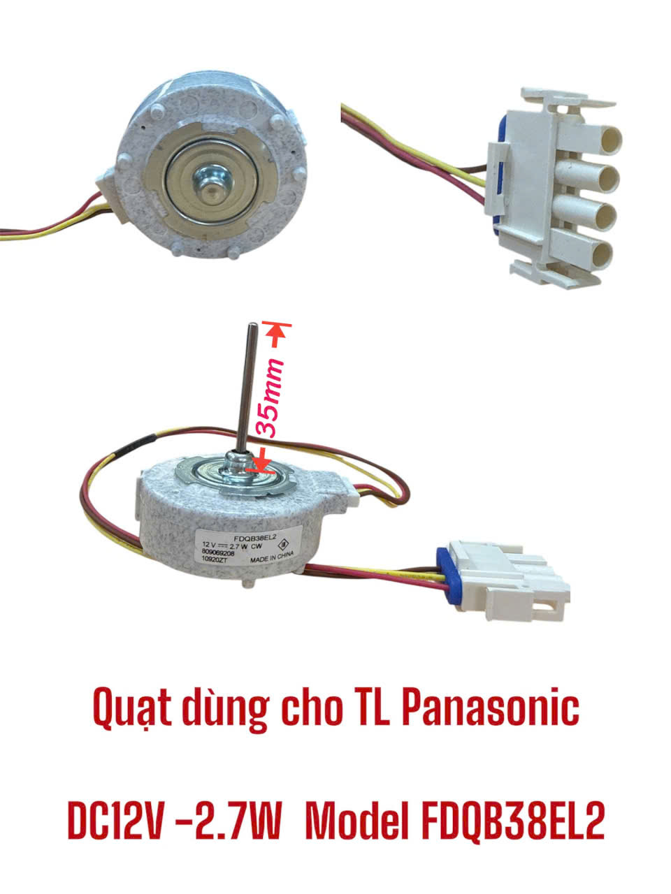 Quạt dùng cho tủ lạnh Panasonic DC12V -2.7W Model FDQB38EL2