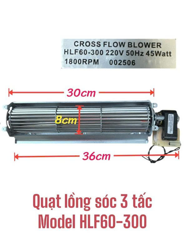 Quạt lồng sóc 3 tấc Model HLF60-300