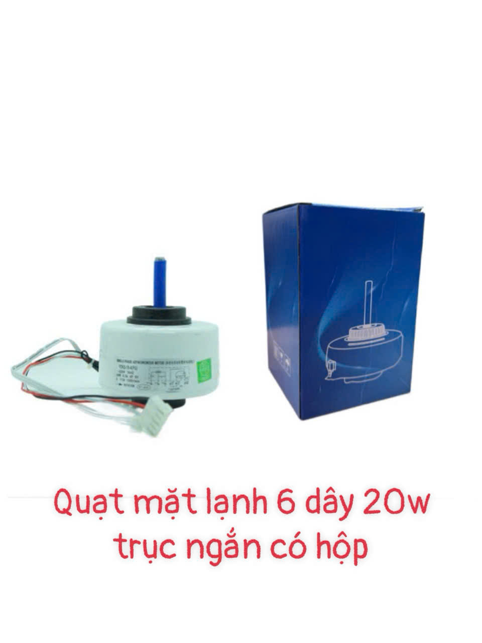 Quạt mặt lạnh 6 dây 20W trục ngắn – Có hộp