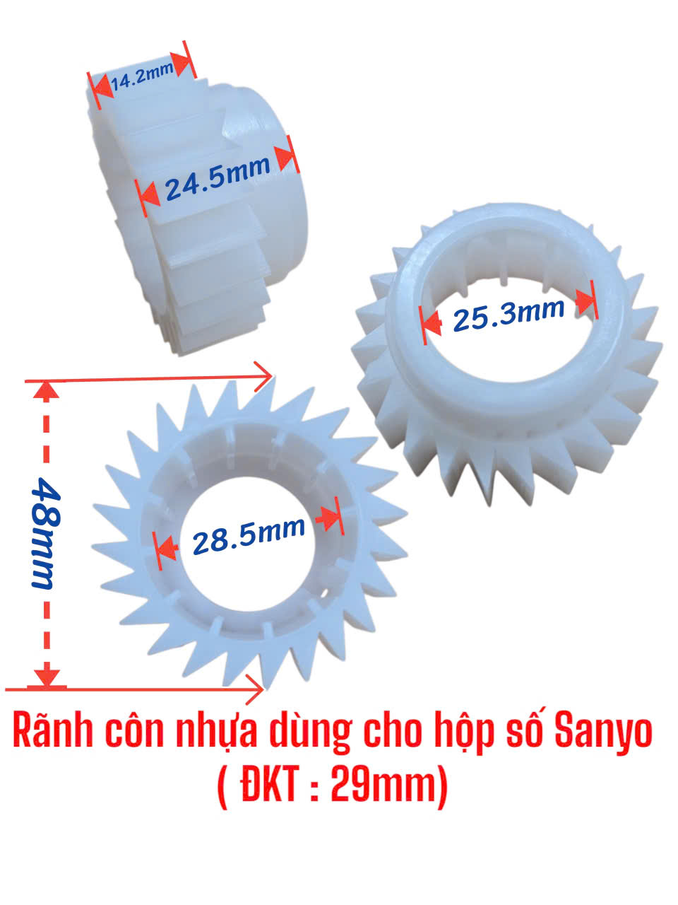 Rãnh côn nhựa dùng cho hộp số Sanyo (ĐKT: 29mm)