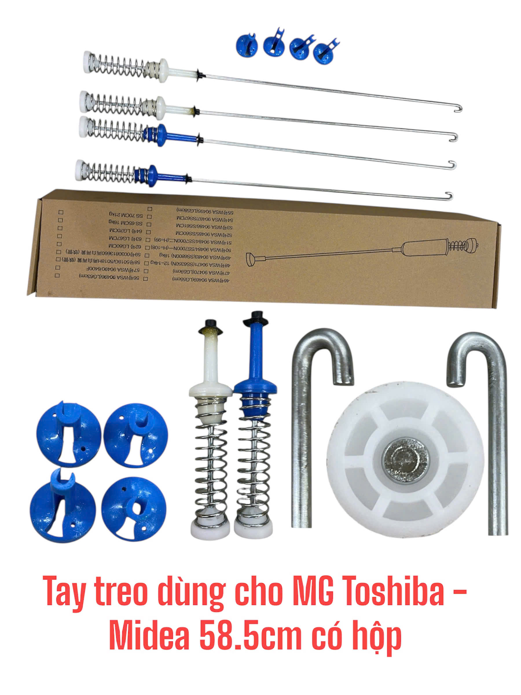 Tay treo dùng cho máy giặt Toshiba- Midea KT 58.5cm có hộp