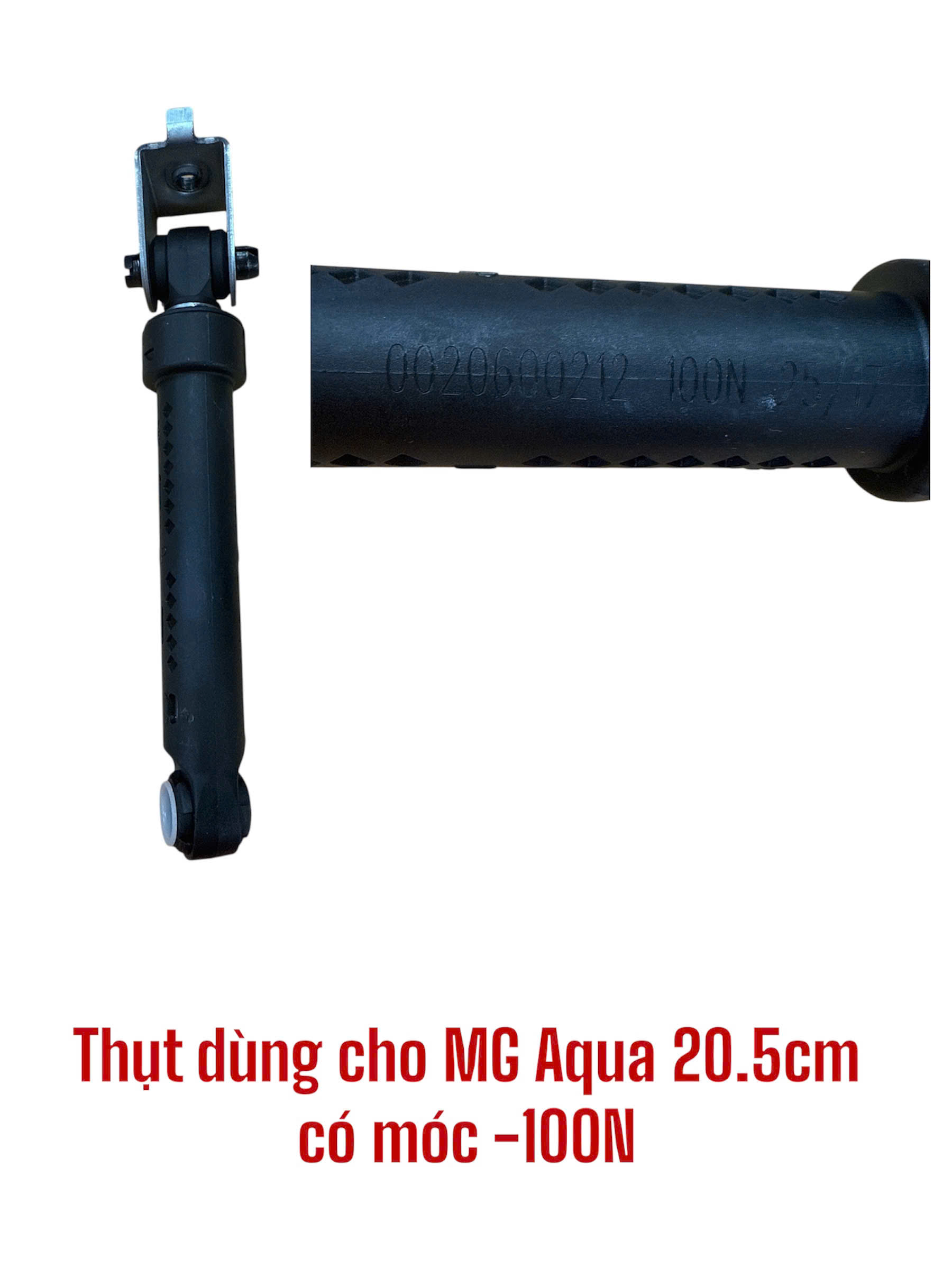 Thụt dùng cho máy giặt Aqua 20.5cm có móc -100N