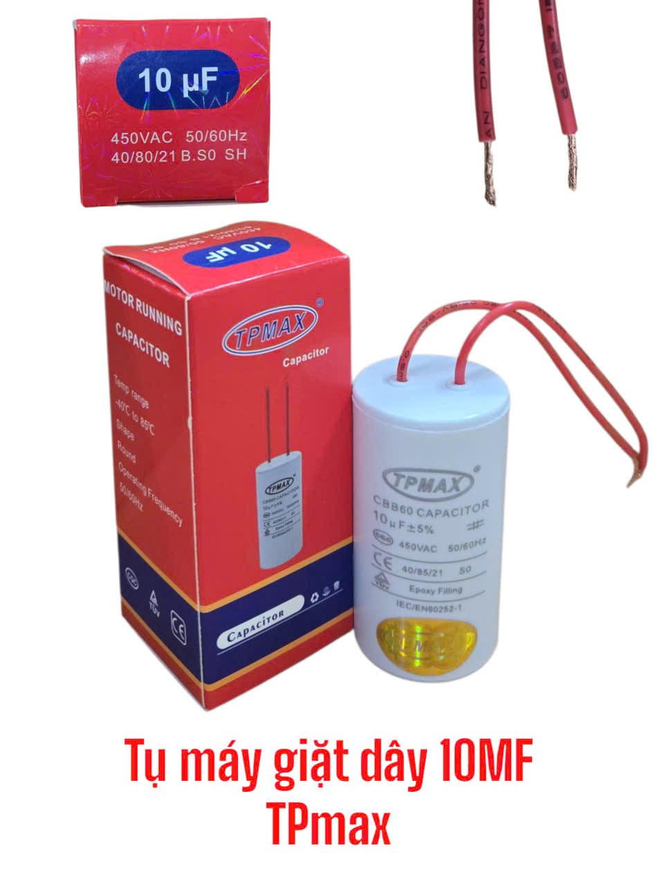 Tụ máy giặt dây 10MF – TPmax