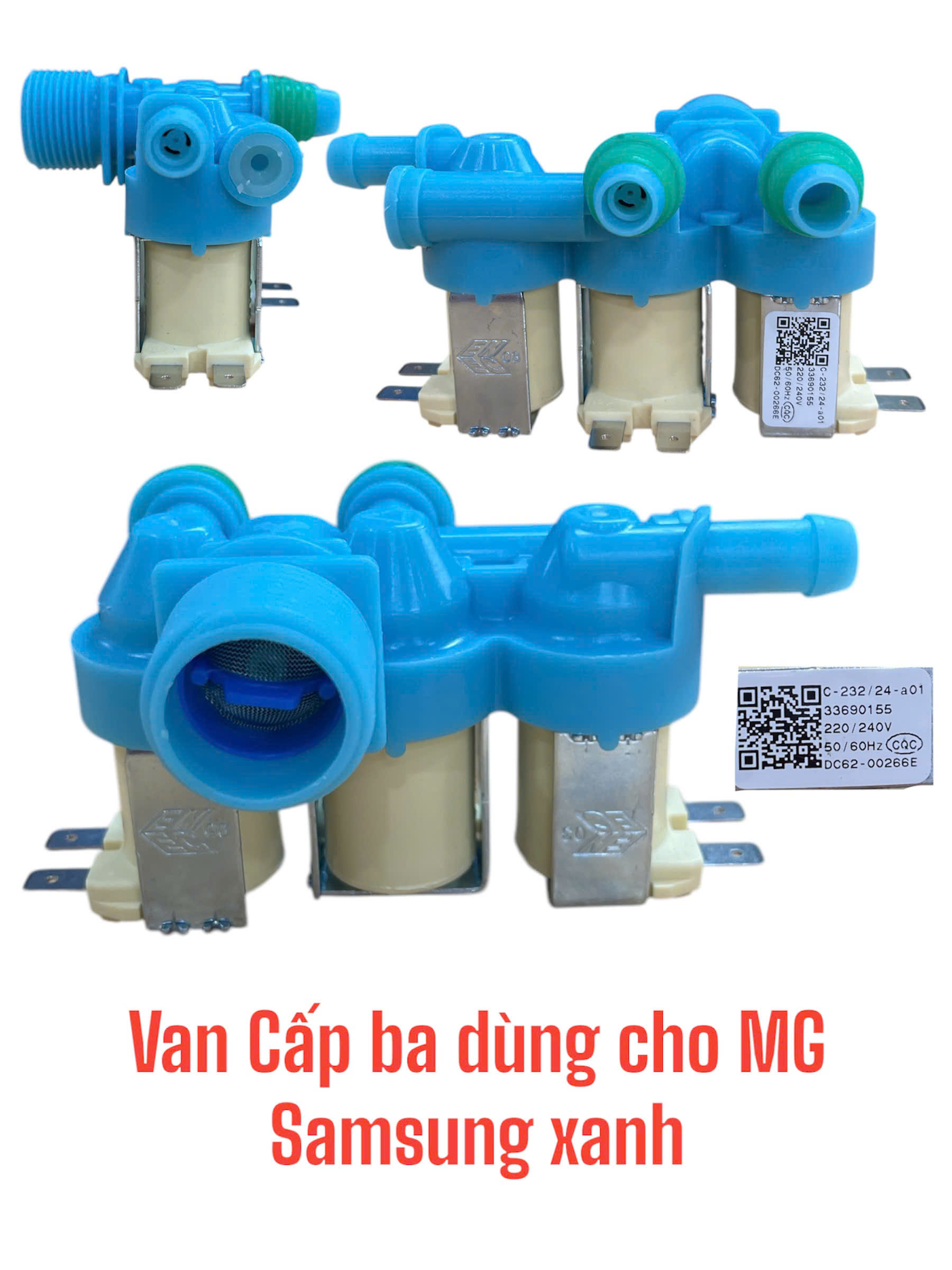 Van cấp ba dùng cho máy giặt Samsung xanh Model: DC62-00266E