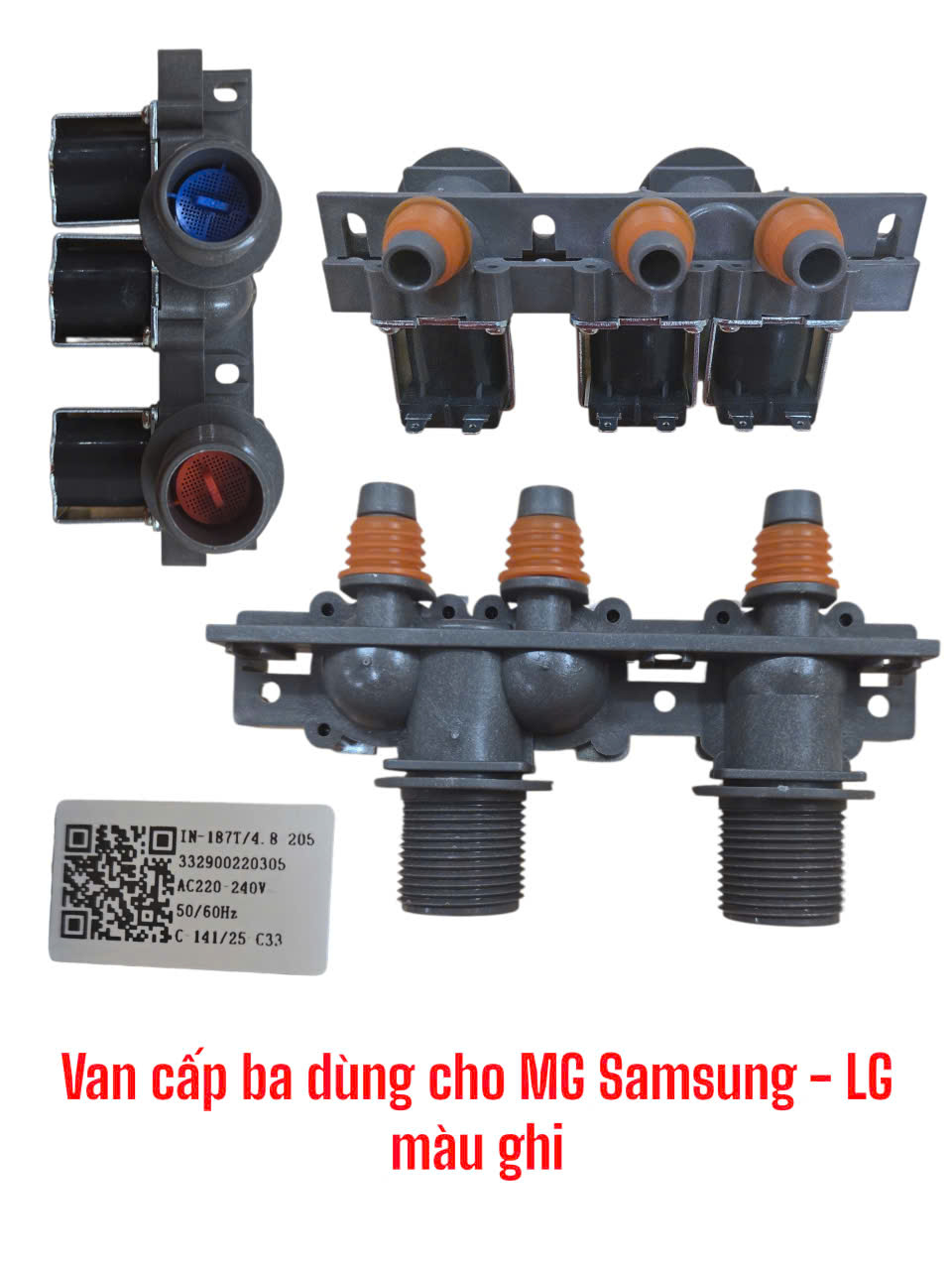 Van Cấp ba dùng cho máy giặt Samsung -LG Màu ghi