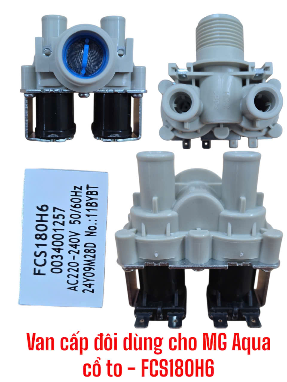 Van cấp đôi dùng cho máy giặt Aqua cổ to FCS180H6