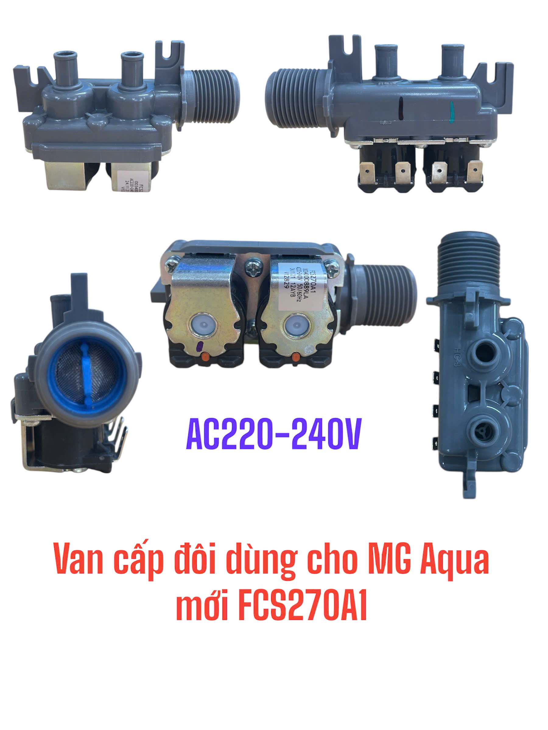 Van cấp đôi dùng cho máy giặt Aqua mới FCS270A1