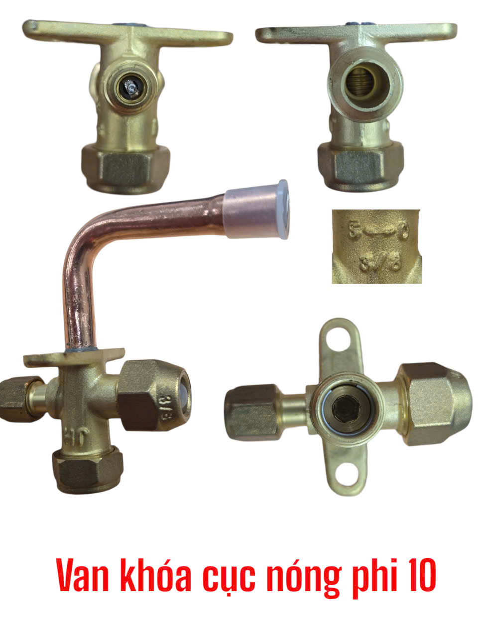 Van khóa ga cục nóng điều hòa phi 10
