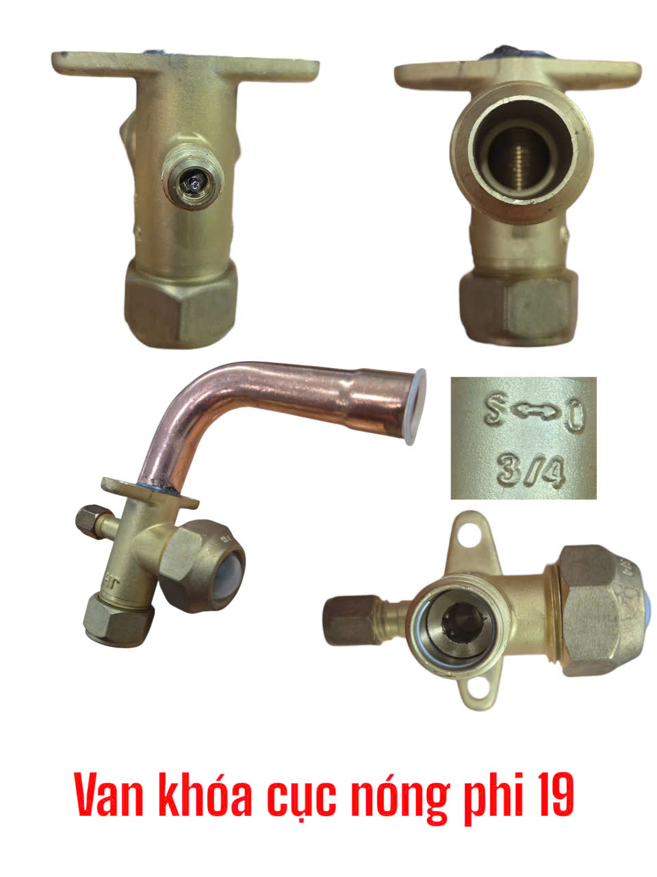 Van khóa ga cục nóng điều hòa phi 19