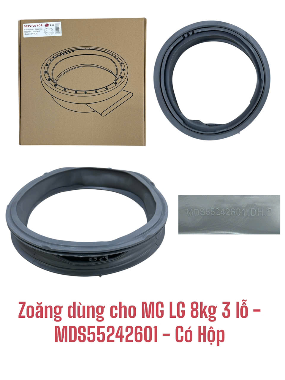 Zoăng dùng cho máy giặt LG 8kg 3 lỗ -MDS5524601 – Có Hộp