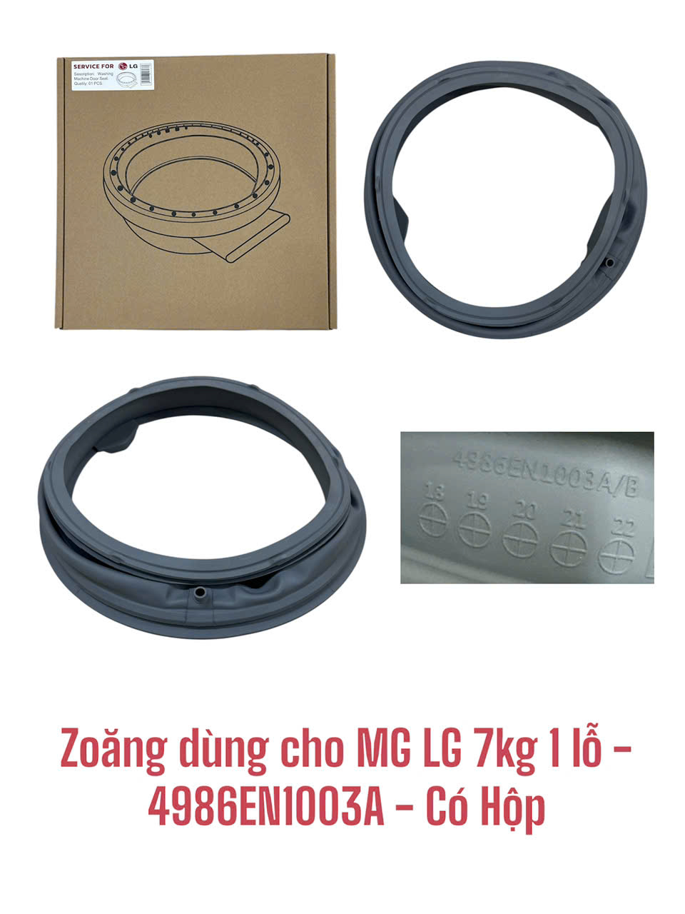 Zoăng máy giặt dùng cho máy giặt LG 7kg 1 lỗ – ENI003A – Có hộp