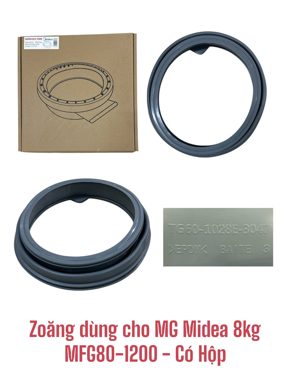Zoăng máy giặt dùng cho máy giặt Midea 8kg MFG80-1200 – Có hộp