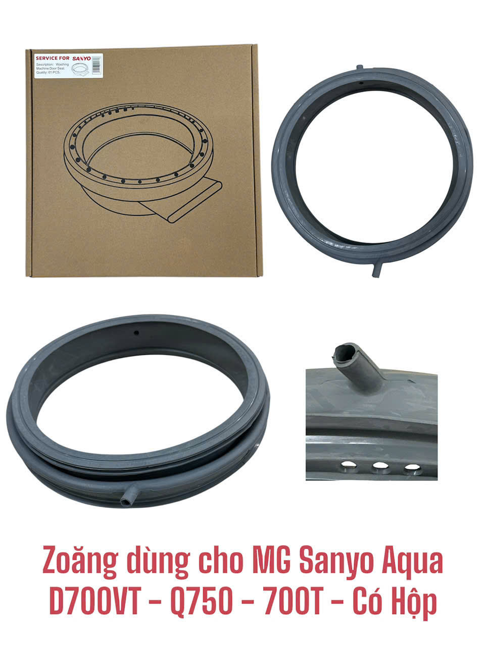 Zoăng máy giặt dùng cho máy giặt Sanyo Aqua D700VT – Q750 – 700T – Có hộp